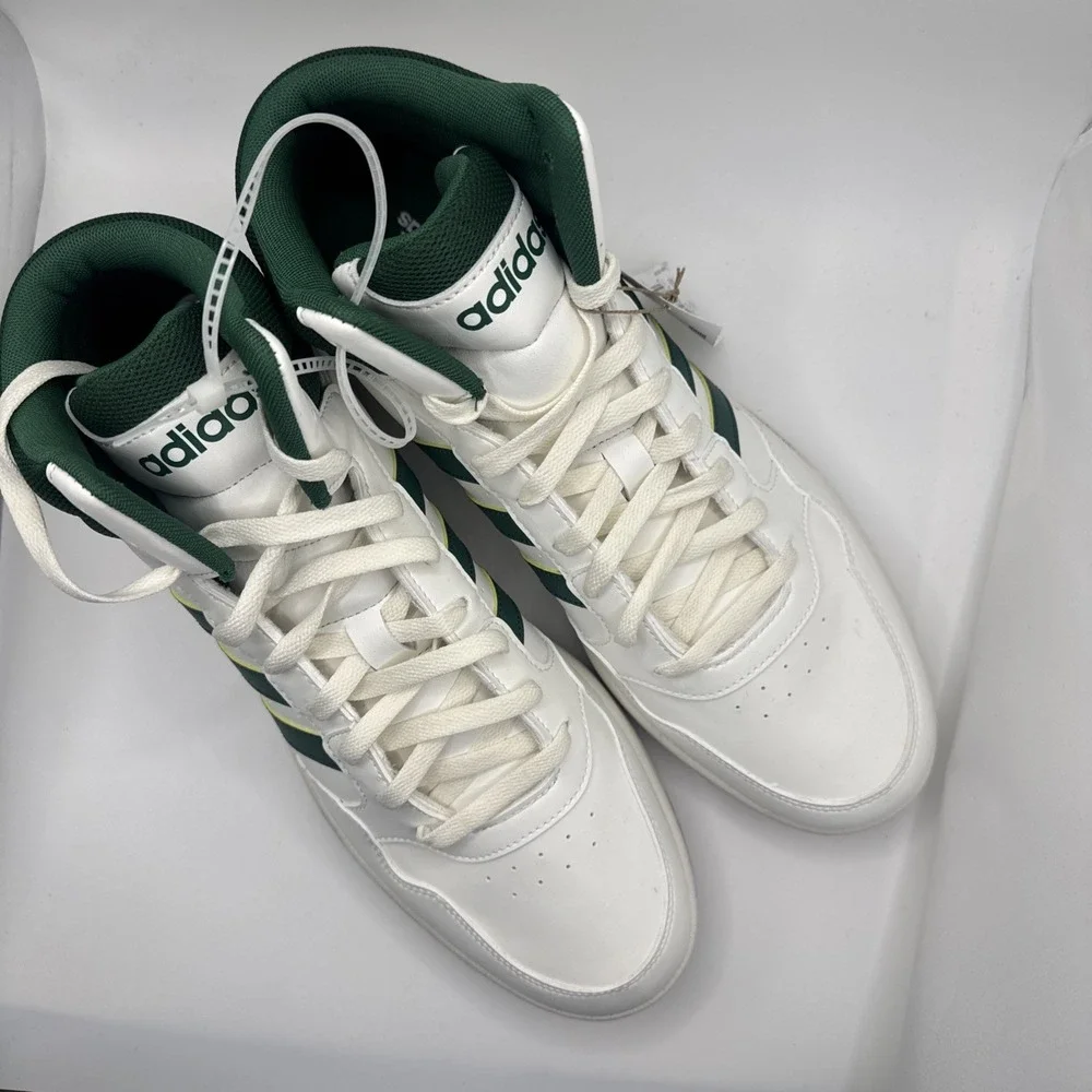 Adidas HOOPS 3.0 MID Green/White IG5570 Men's Size 12 NEW‎ NWT